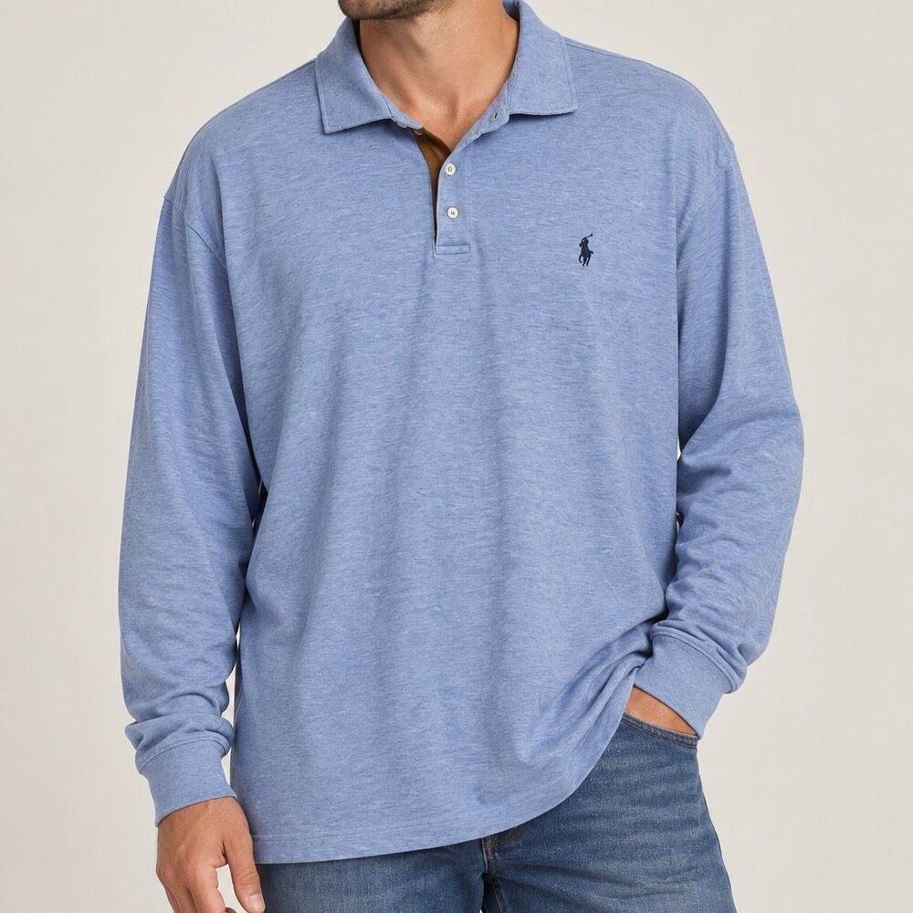 Polo Ralph Lauren Blue Long Polo Classic Fit XXL Men
